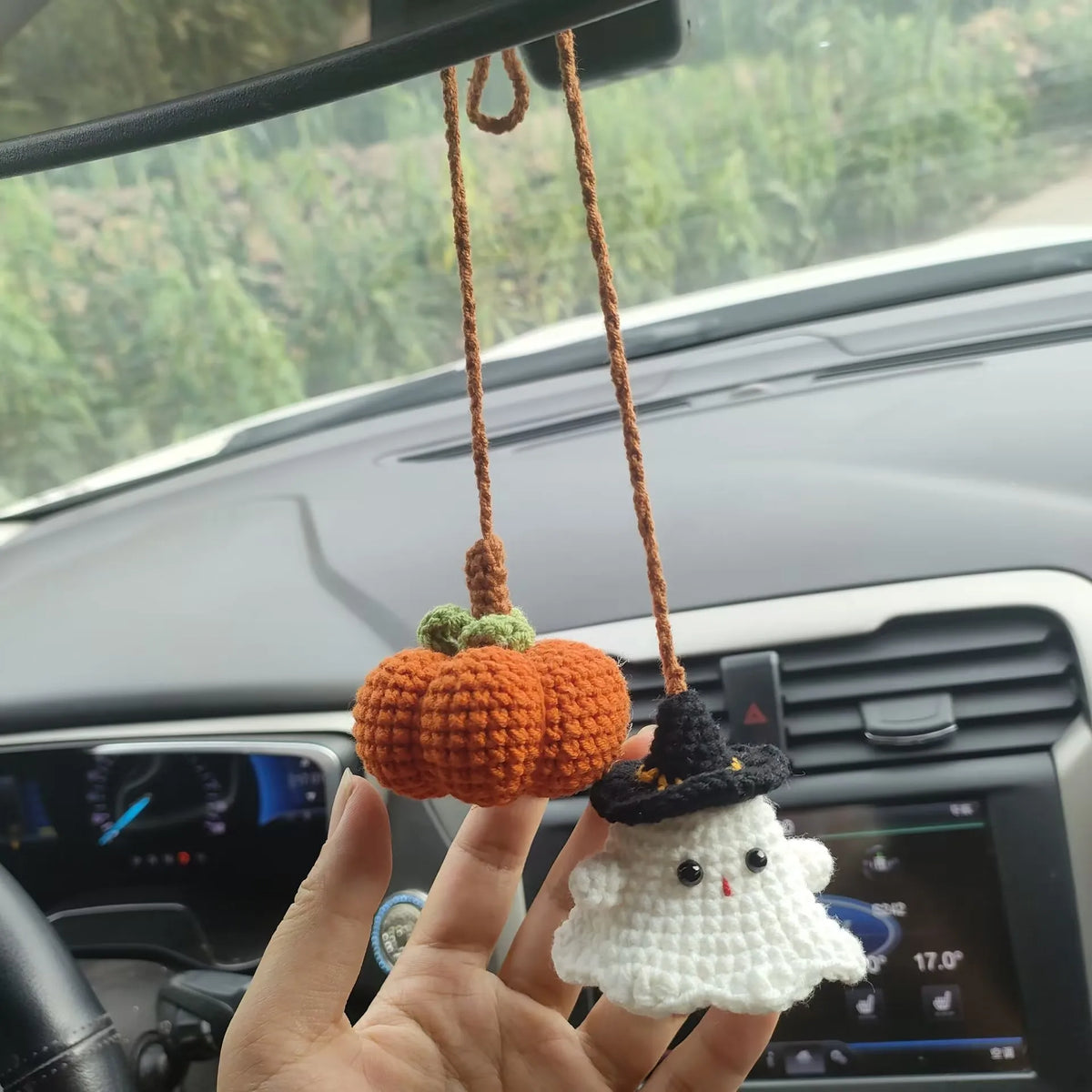 Spooky Crochet Car Charm